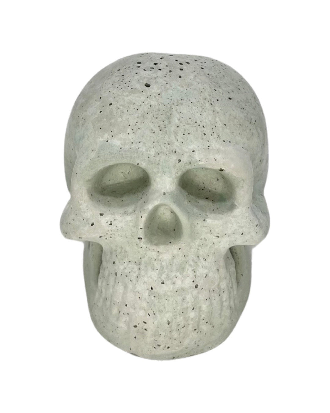 Halloween Skull Figurine made of concrete.